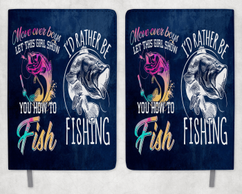 Fishing  Printed 8 Inch  A-5 Journal