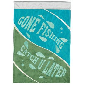 Flag Gone Fishing Polyester