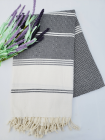 Sand Resistant Beach Towel, Bath towel, Turkish Towel Black