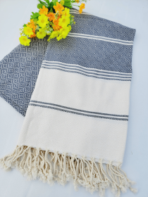 Sand Resistant Beach Towel, Bath towel,Turkish Throw Navy