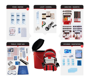 Bucket Survival Kit (size: 10 People)