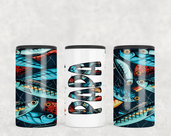 Fishing Papa  Steel can hugger - optional speaker (size: )