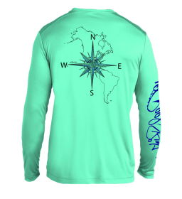 Map Compass (Color: BRIGHT SEAFOAM, size: X Small)