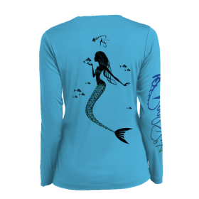 Mermaid Drawing (Color: Light Blue, size: small)