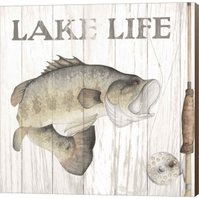 Lake Fishing II by Wild Apple Portfolio, Canvas Art (size: )