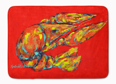 Sealife Themed Art/Painting Machine Washable Memory Foam Mat (Color: R for the Claws, size: 27 x 19)