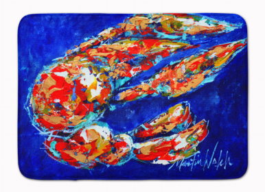 Sealife Themed Art/Painting Machine Washable Memory Foam Mat (Color: Craw Momma Crawfish, size: 27 x 19)