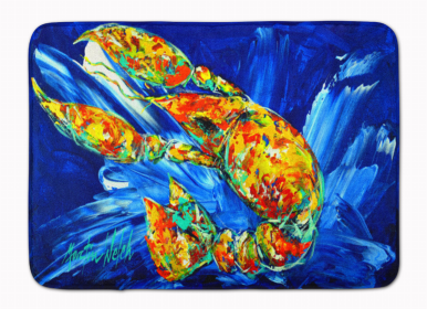 Sealife Themed Art/Painting Machine Washable Memory Foam Mat (Color: Not your Plano Crawfish, size: 27 x 19)
