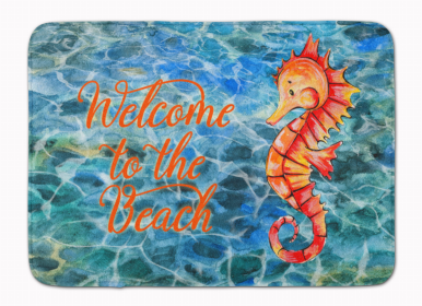 Sealife Themed Art/Painting Machine Washable Memory Foam Mat (Color: Other Marine Life Collectibles1, size: 27 x 19)