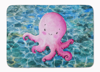 Sealife Themed Art/Painting Machine Washable Memory Foam Mat (Color: Other Marine Life Collectibles2, size: 27 x 19)