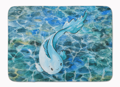 Sealife Themed Art/Painting Machine Washable Memory Foam Mat (Color: Fish & Marine 1, size: 27 x 19)