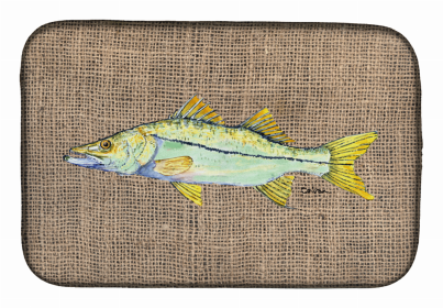 Sealife Themed Dish Drying Mat (Color: Snook1, size: 14 x 21)