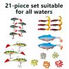Paddle Tail Swimbait with jig Hook,Fishing Lures for Bass Trout Swimbaits,Soft Fishing Lures jig Heads,Slow Sinking Bait for Freshwater Saltwater