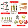 Paddle Tail Swimbait with jig Hook,Fishing Lures for Bass Trout Swimbaits,Soft Fishing Lures jig Heads,Slow Sinking Bait for Freshwater Saltwater