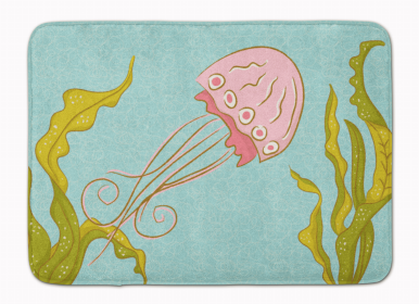 Sealife Themed Art/Painting Machine Washable Memory Foam Mat (size: 27 x 19Jelly Fish)