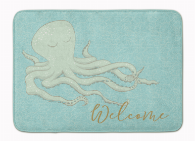 Sealife Themed Art/Painting Machine Washable Memory Foam Mat (size: 27 x 19Octopus Welcome)