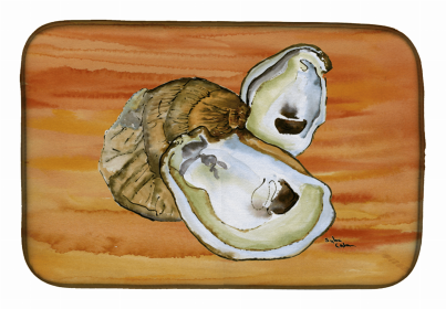 Sealife Themed Dish Drying Mat (size: 14 x 21Oyster Hot and Spicy)