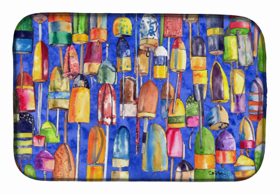 Sealife Themed Dish Drying Mat (size: 14 x 21Lobster Bouys)